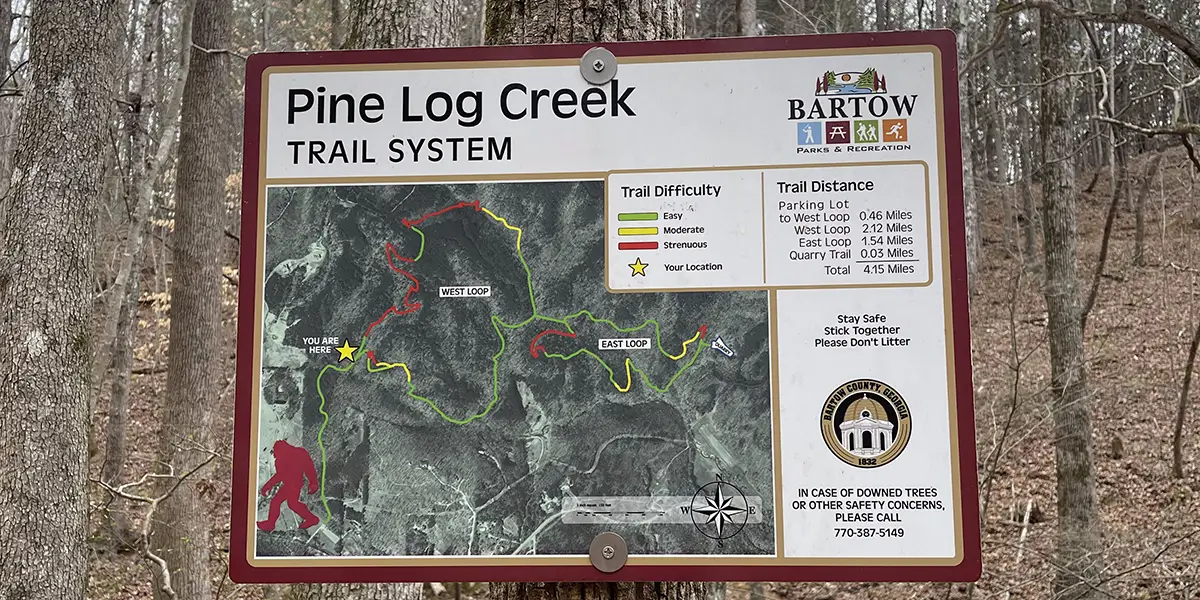 Pine Log Creek Trail System Map