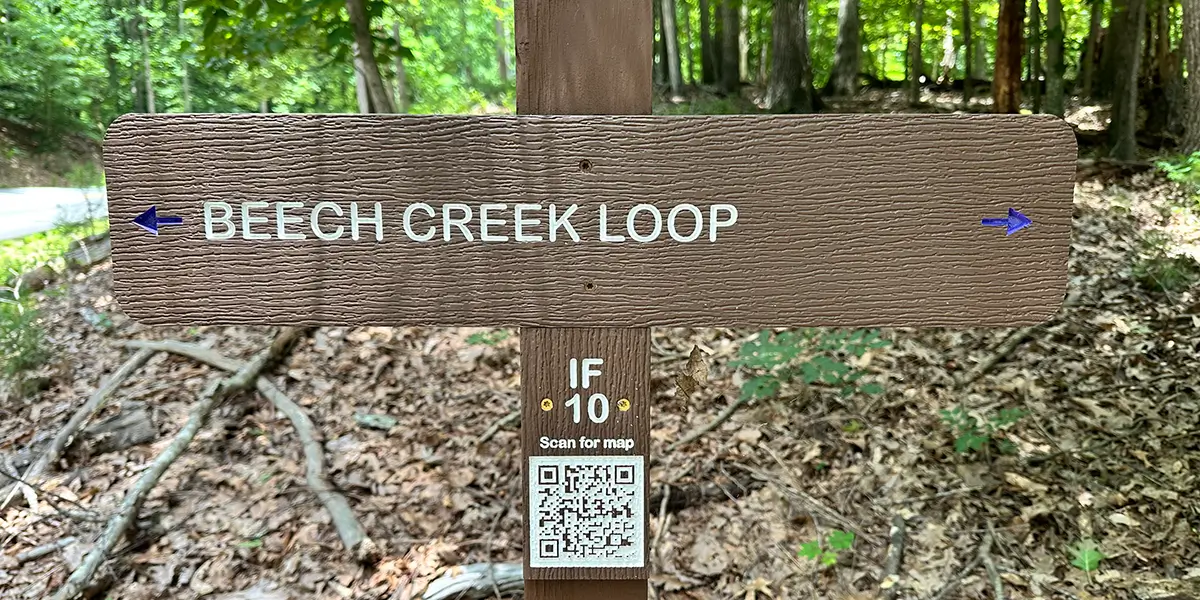 Beech Creek Trail Marker - CRNRA